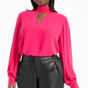 Hot Pink Keyhole Top